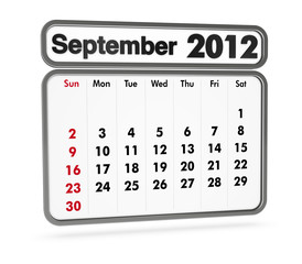calendar 2012 - september month