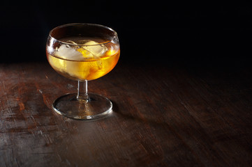 Glass with liqueur