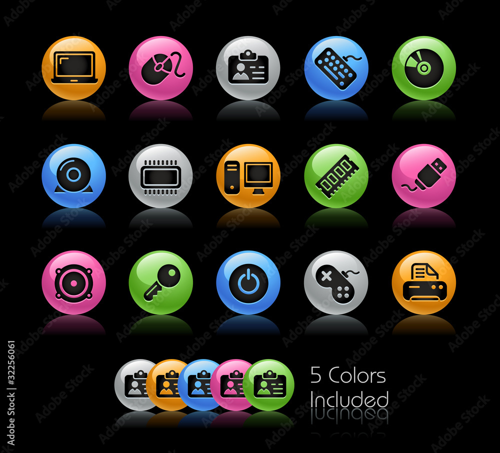 Poster computer & devices / the vector file includes 5 colors