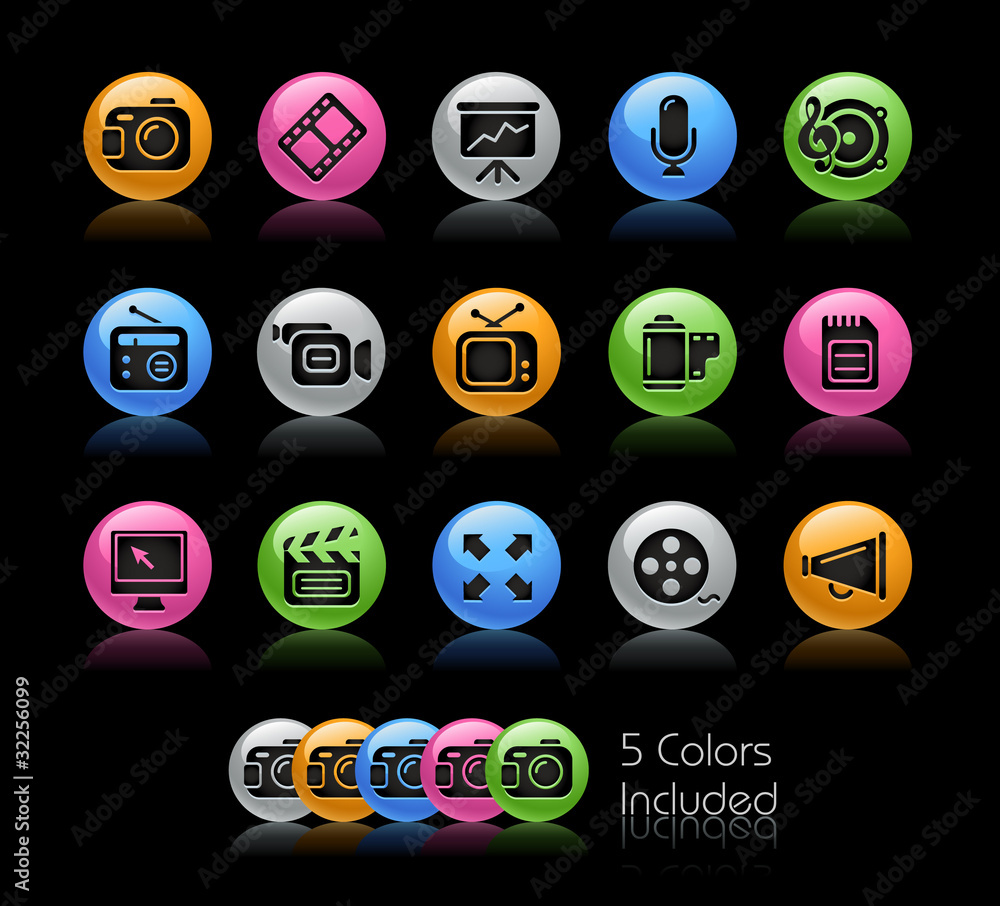 Poster multimedia/ the vector file includes 5 colors