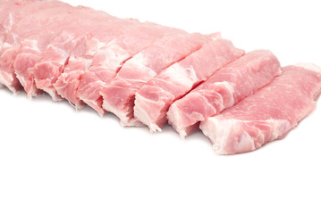 Raw pork chops