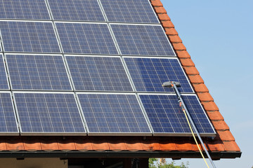 Reinigung von Solarmodulen