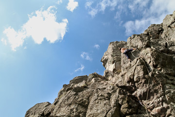 climber on rock