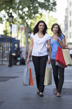 Two woman shopping