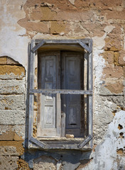 old window in a abandoned house