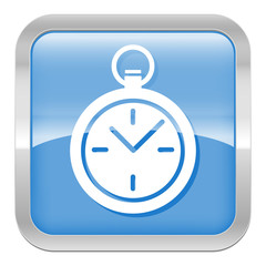 pictogramme pendule série carré bleu