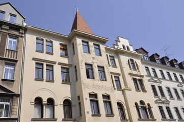 Fototapeta na wymiar Leipzig Jugendstil Haus Südvorstadt