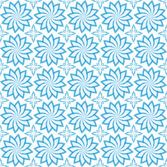 vector blue geometric seamless texture on white background