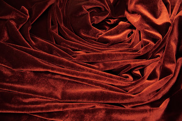 darkl red glossy velvet is formative folds and shadow picture - obrazy, fototapety, plakaty