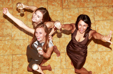 party bridesmaids before the wedding