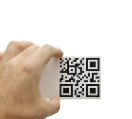 qr hand message