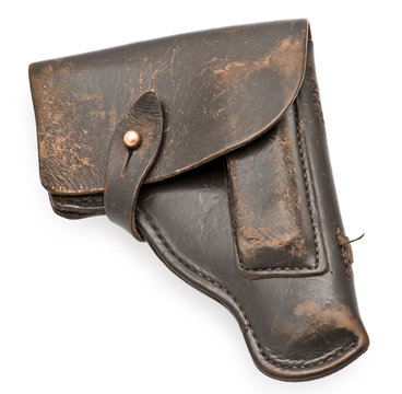 Vintage leather pistol holster