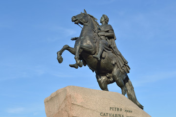 Fototapeta na wymiar Bronze Horseman in Sankt Petersburg, Russia