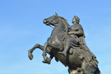 Fototapeta na wymiar Bronze Horseman in St.Petersburg, Russia