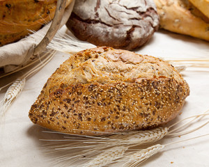 Bread on a table