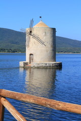 Fototapeta na wymiar Mill, Laguna di Orbetello, Toskania