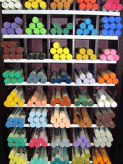 Art Studio Pastel Crayon Display Shelf