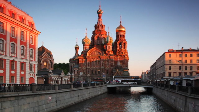 Church of Savior on Spilled Blood at channel St. Petersburg