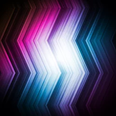 Tableaux sur verre Zigzag Fond de fantaisie abstrait coloré lisse