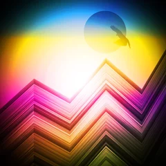 Papier Peint photo Zigzag Fond de fantaisie abstrait coloré lisse