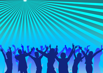 Obraz na płótnie Canvas People celebrating, vector image