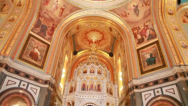 altar and main dome in Christ Savior Cathedral