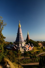 Fototapeta na wymiar Pagoda on Doi Inthanon, Chiang Mai, Thailand.