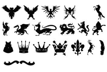 Traditional dragon ,crown and pattern