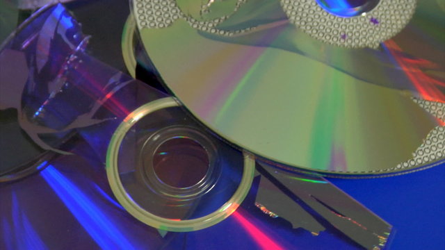 damaged compact disks loop