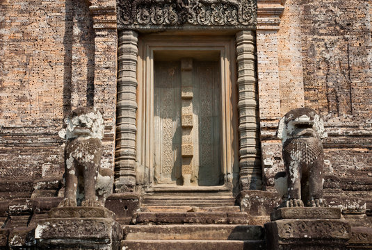 Old door at Angkor Wat, Cambodia