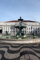 Naklejka premium Rossio square in Lisbon