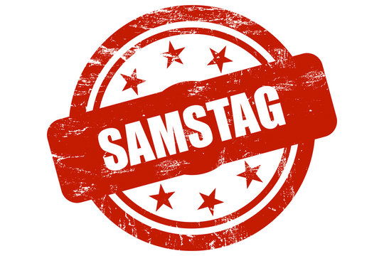 Sternen Stempel rot SAMSTAG
