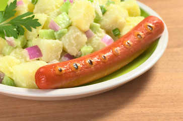 Sausage with potato salad