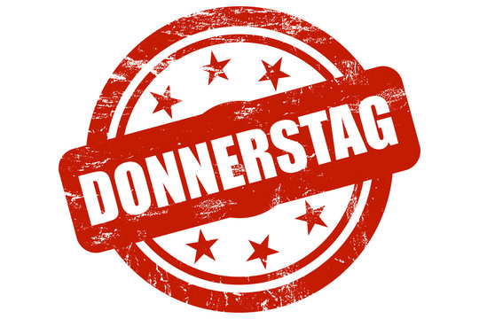 Sternen Stempel rot DONNERSTAG