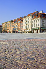 Cobbled Square in Warsaw Old Town