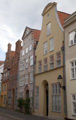 Bürgerhäuser in Lübeck, Schleswig-Holstein,Deutschland