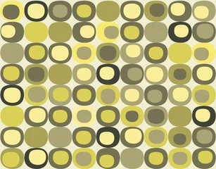 Cercles muraux Années 50 Motif carré rétro sans couture