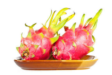 Dragon fruit On the dish.