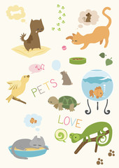 Obraz premium Cute Pets' Set