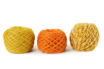 Obraz premium orange gamma clews in a row, isolated