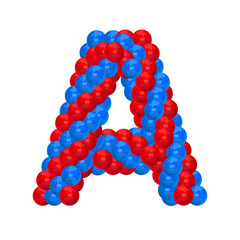 Letter A from balloons