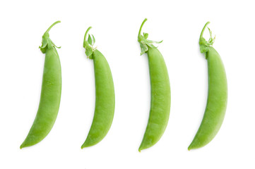 横に並んだスナップエンドウ