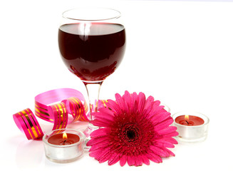 Wine and flower
