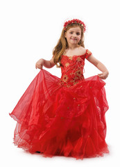 Teen girl on a isolated background