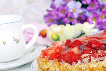 Erdbeerkuchen zum Kaffee