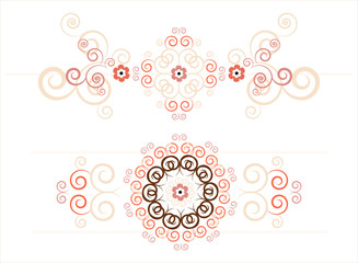 horizontal ornament with flower