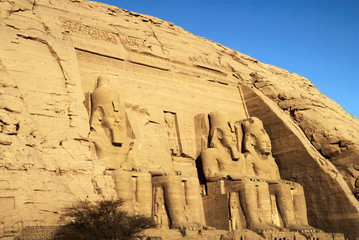 The Temple of Ramesses II at Abu Simbel in Southern Egypt