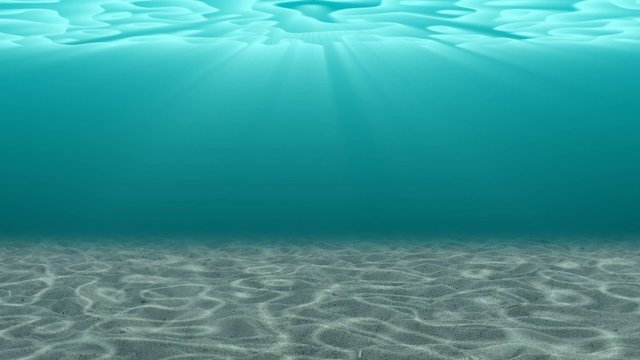 Unterwasser volumetriche Lichteffekte mittig