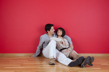 mature couple enjoying the new house