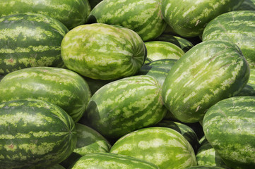 A stack of watermelon